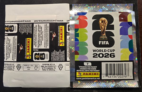 Panini FIFA World Cup 2026 Sticker Pack Back-Front