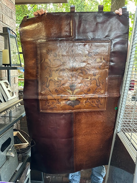 Vintage Spanish Colonial Style Leather Tapestry