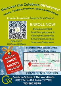 Holiday Price Match Offer at Celebree Woodlands