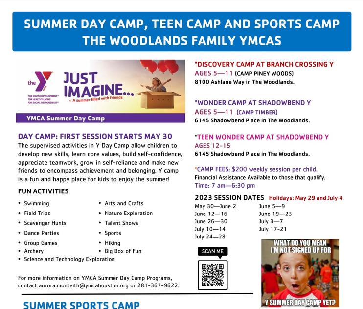 Discovery Summer Day Camp at Branch Crossing YMCA - Ages 5 - 11 - Vimarsana News