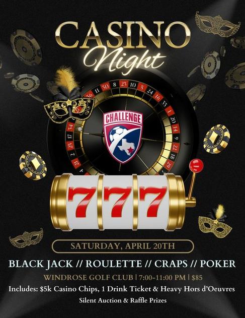 Casino Night 2024 - Sat April 20, 2024 - The Woodlands Texas Events Calendar  on Woodlands Online