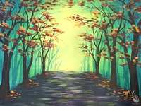 Ages 10+ Class - Twisted Tuesday ($37) Forest Path (Add A Candle)