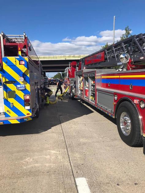 The Woodlands Fire Department respond to a vehicle roll over on Lake ...