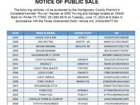 Notice of Public Sale