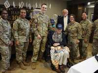 Local resident Arthur Arnold celebrates his 100th birthday