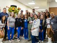 Astro's Caravan Visits Houston Methodist The Woodlands Hospital