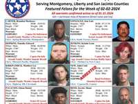 Montgomery County Crime Stoppers Featured Felons For 02/02/2024