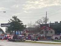 Fire devastates CubeSmart on Sawdust; surrounding roads closed