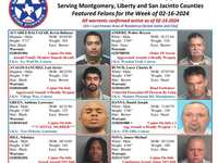 Montgomery County Crime Stoppers Featured Felons For 02/16/2024