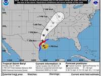 Tropical Storm Warning issued July 7 at 4:09 PM for The Woodlands