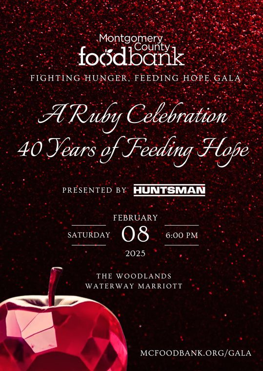 Montgomery County Food Bank’s Annual Gala Returns Feb. 8 to Fight Hunger and Feed Hope  for Thousands in Need
