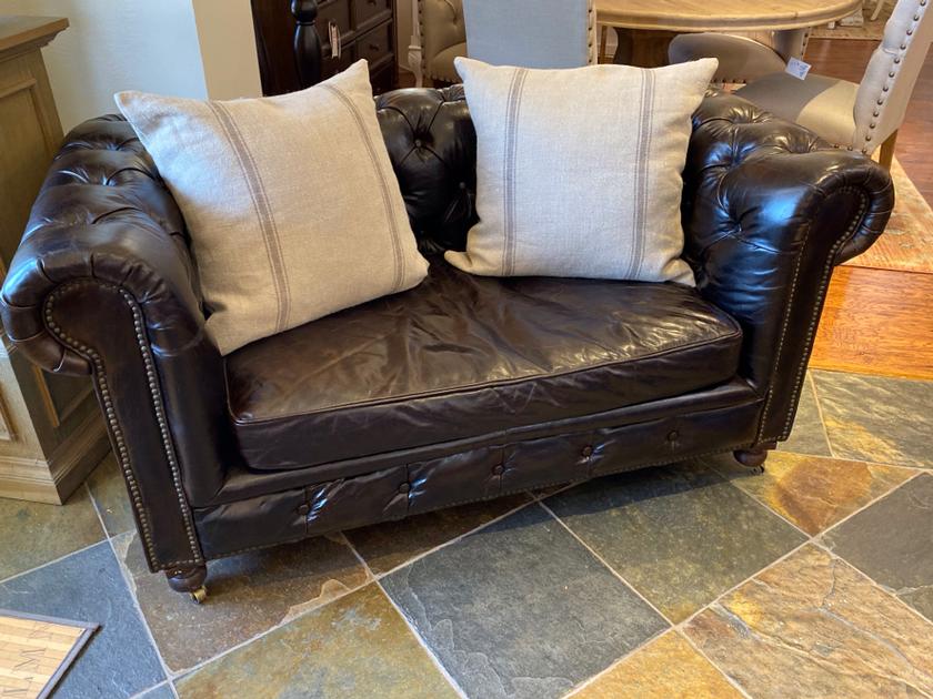 Restoration Hardware Brompton Leather Kensington Sofa Chair