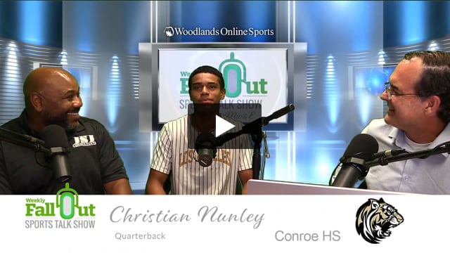 Weekly Fall-Out Sports Talk - 097 pt2 - Christian Nunley: A Rising Star in High School Football
