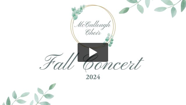 2024 McCullough Junior High - Fall Concert