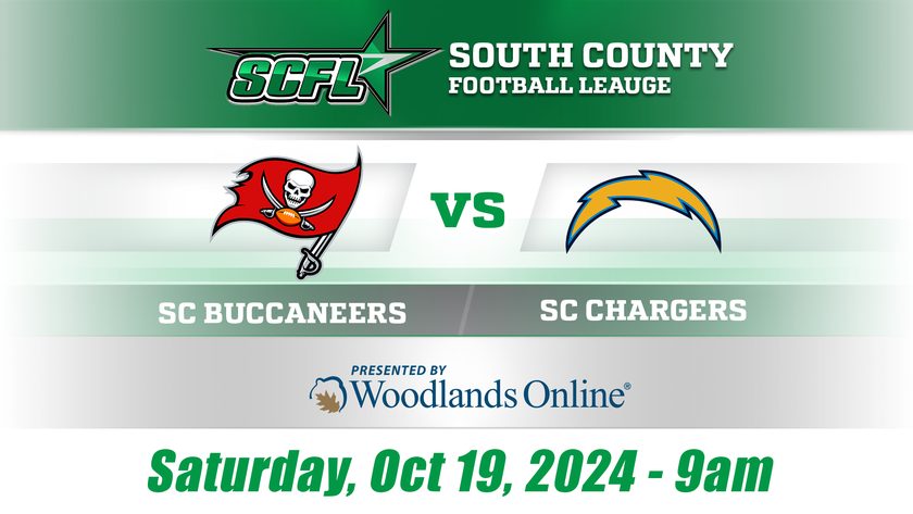 South County Football League (SCFL): SC Buccaneers vs SC Chargers - 10/19/24 at 9:00 AM
