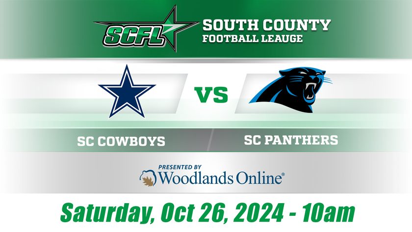 South County Football League (SCFL): SC Cowboys vs SC Panthers - 10/26/24 at 10:00 AM