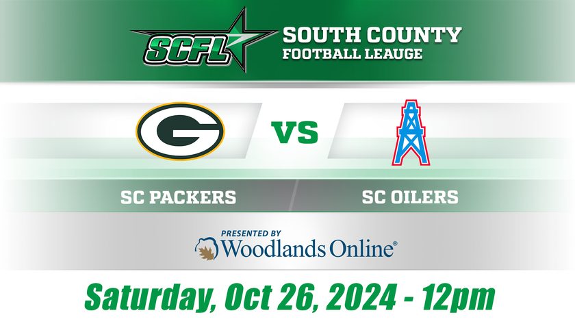 South County Football League (SCFL): SC Packers vs SC Oilers - 10/26/24 at 12:00 PM