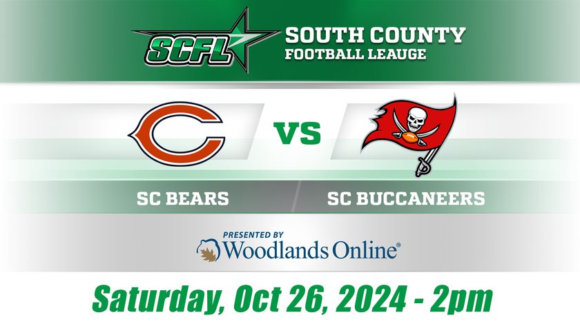 South County Football League (SCFL): SC Bears vs SC Buccaneers - 10/26/24 at 2:00 PM
